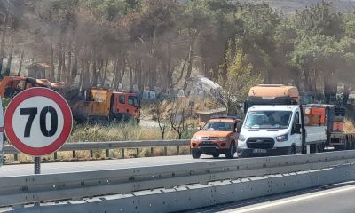 Çanakkale-İzmir Karayolunda Yol Çalışması
