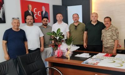 ÇTSO Başkan Adayı Kılıç ve ekibinden MHP Gökçeada İlçe Başkanı Aylı'ya ziyaret