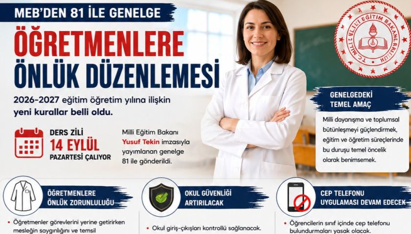 MEB’den Yeni Genelge: Öğretmenlere Önlük Düzenlemesi