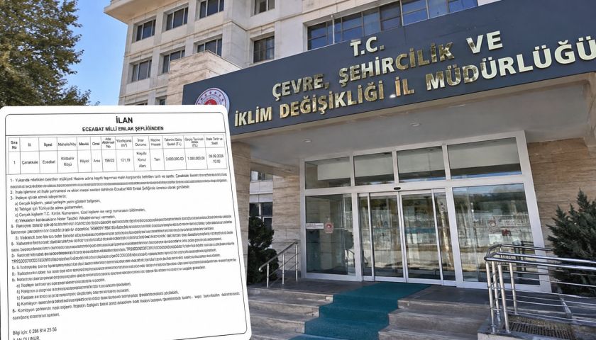 Kilitbahir’de Hazine Arazisi Satışa Çıkıyor: 3,6 Milyon TL