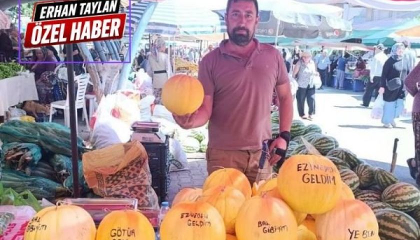 Konuşturan kavunlar tezgahta: “Ye Beni, Götür Beni!”