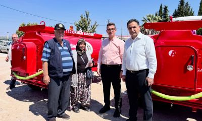 Ezine’de köylere 10 su tankeri teslim edildi