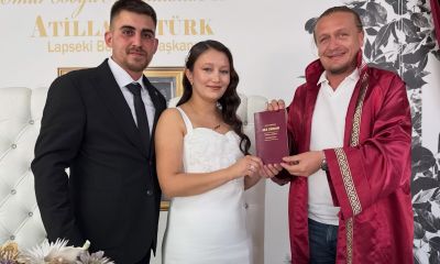 Lapseki’de Huriye Akyüz ve Kemal Çakıl’ın Mutlu Günü