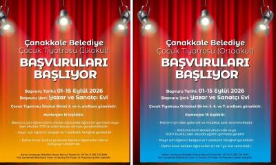Çanakkale Belediyesi çocuk ve genç tiyatroları için başvurular bugün başladı
