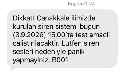 Bugün Saat 15.00’e Dikkat: AFAD Çanakkale Genelinde Siren Testi Yapacak