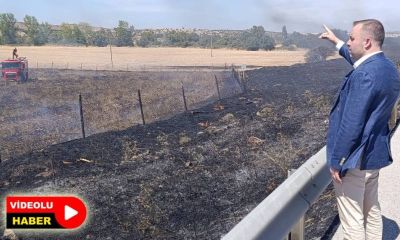 Başkan Yüksel yangını fark etti, itfaiyeyi sevk etti: Çiftlik alevlerden kurtarıldı