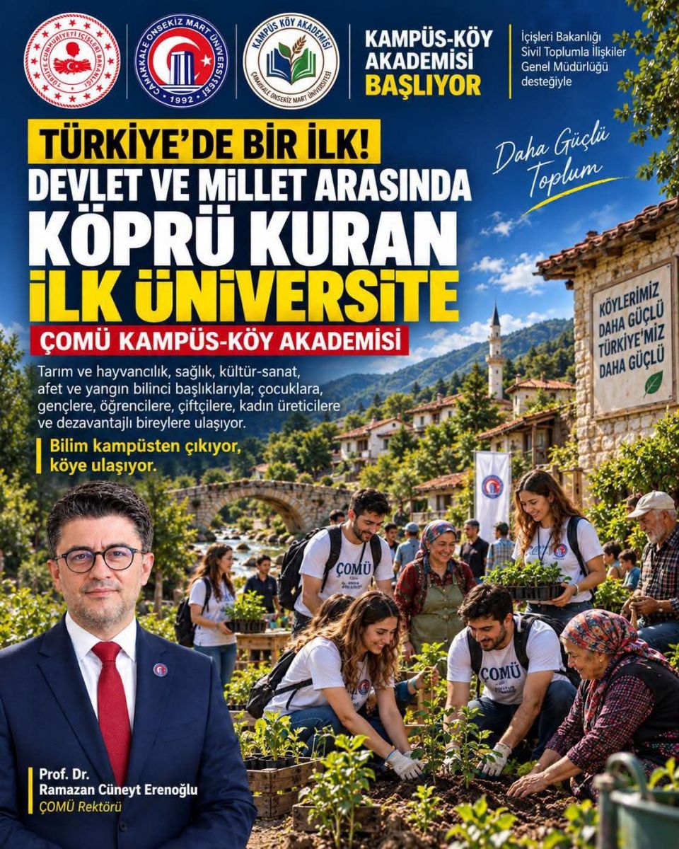 ÇOMÜ’den Köylere Akademik Destek