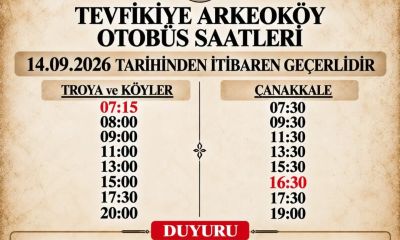 Tevfikiye Arkeoköy otobüs saatlerinde değişiklik