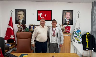 Geyikli’nin genç güreşçisi Kuzey Özcan’dan çifte derece