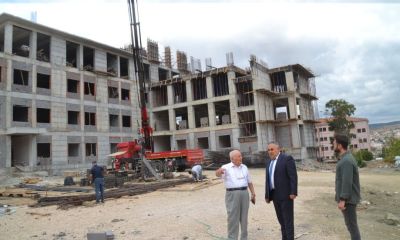 75. Yıl Murat Köse İlkokulu inşaatında inceleme