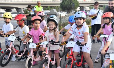 Çanakkale’de minikler Denge Granfondo’da pedal çevirdi
