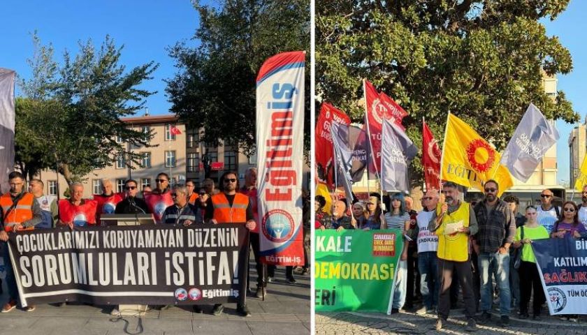 Çanakkale'deki sendika ve STK'lardan tepki