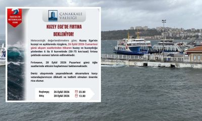Çanakkale'de fırtına alarmı!