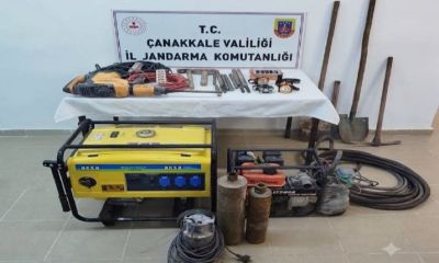 Çanakkale’de kaçakçılığa jandarma müdahalesi: Çok sayıda kazı malzemesi ele geçirildi