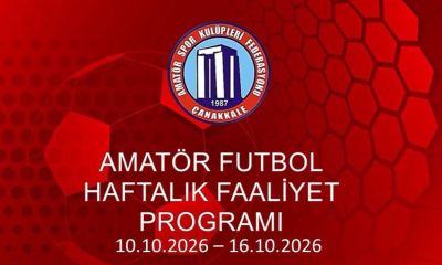 Çanakkale’de amatör futbolda haftanın maç programı belli oldu