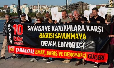 10 Ekim Ankara Gar Katliamı’nın yıldönümü Çanakkale'de de anıldı