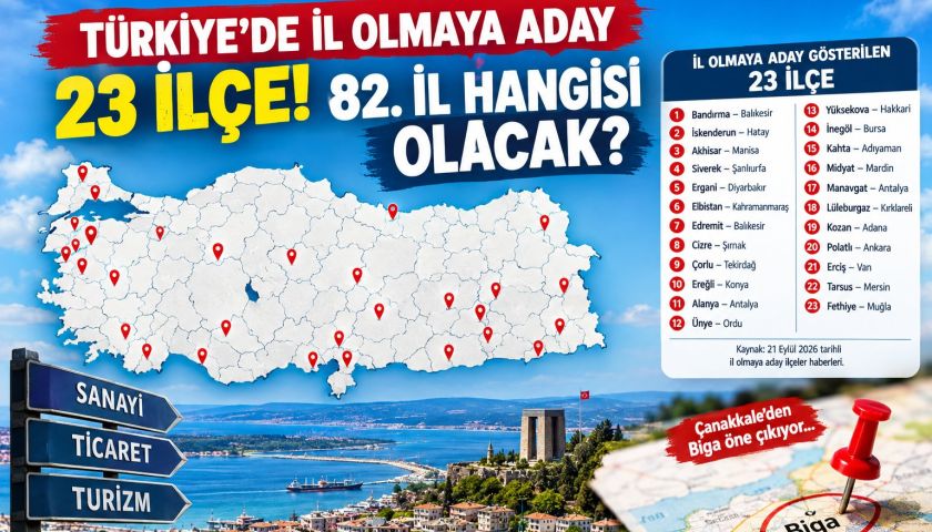 İnegöl, Bandırma, Alanya… İl Olmaya Aday 23 İlçe