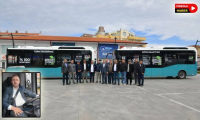 Başkan Yüksel, elektrikli otobüsleri tanıtmak için direksiyon başına geçti