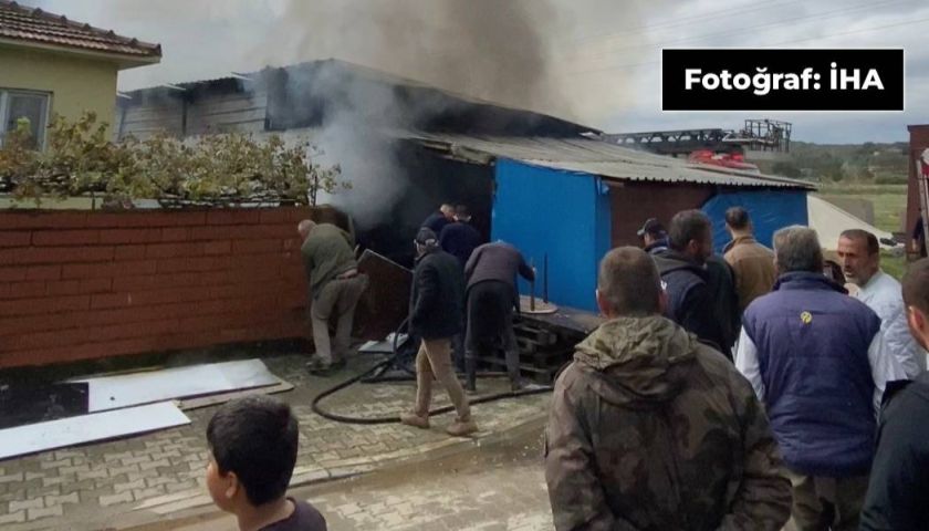 Biga'da bir yangın daha: Marangoz atölyesindeki yangın büyümeden söndürüldü