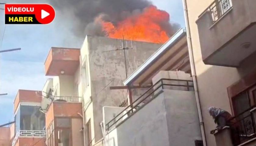 Çanakkale'de çatı katında çıkan yangın korkuttu