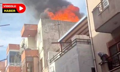 Çanakkale'de çatı katında çıkan yangın korkuttu