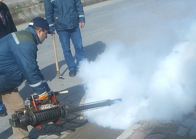 Geyikli`de sivrisinekle mücadele 