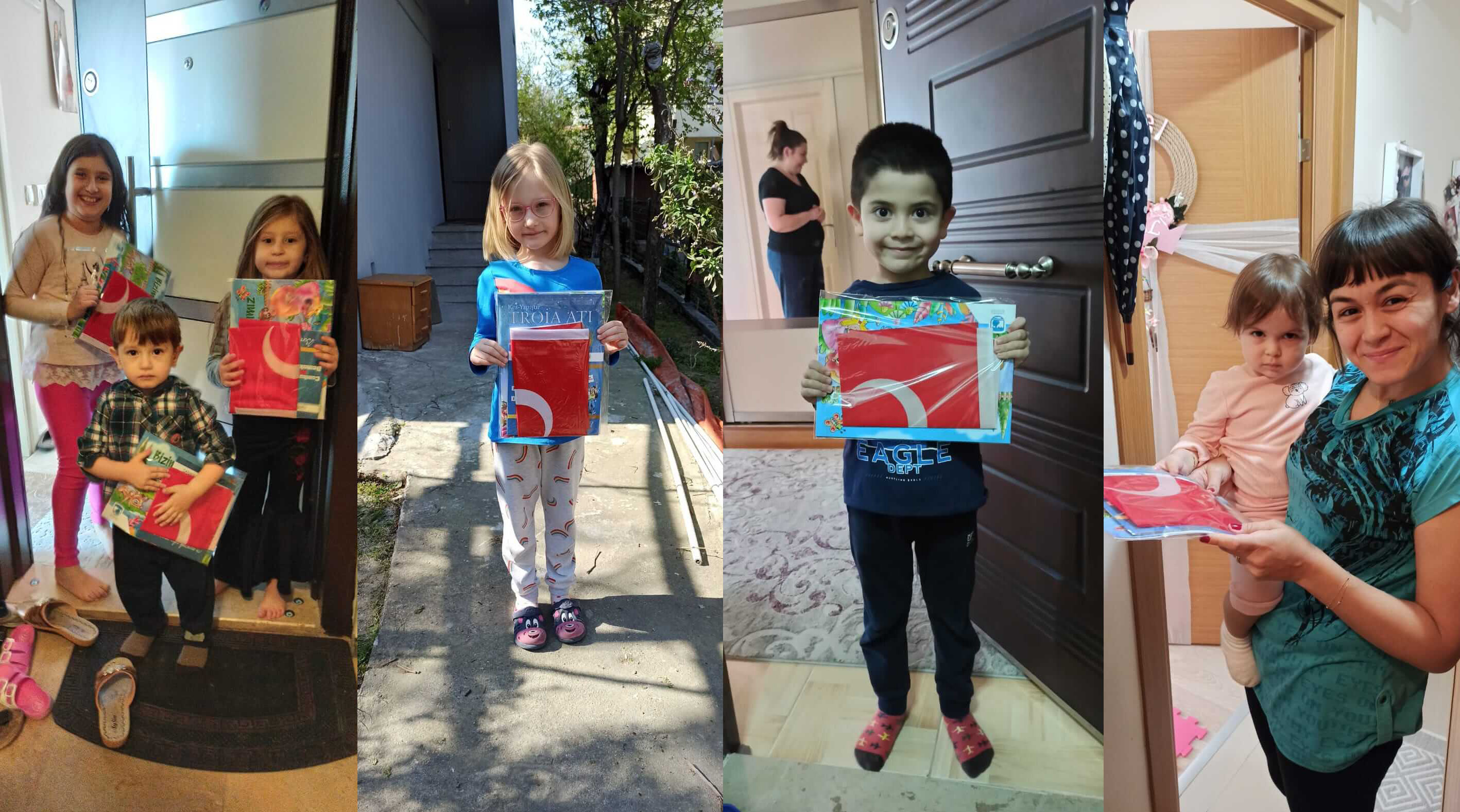 Boyama kitapları ve Türk Bayrakları miniklerle buluştu 