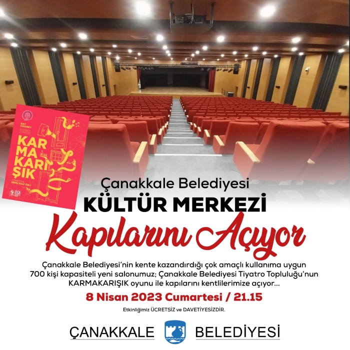 Çanakkale Belediyesi Kültür Merkezi Kapılarını Açıyor