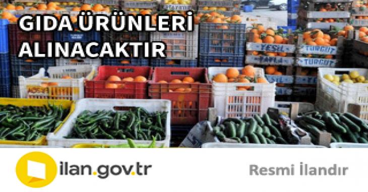GIDA ÜRÜNLERİ SATIN ALINACAKTIR
